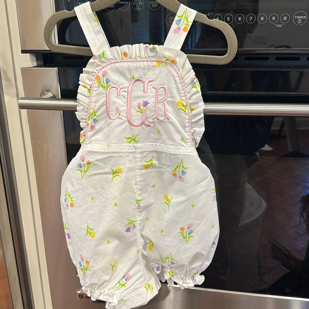 Lullaby Set - Girls Tulip Bubble w/ CCR initials - Size: 24M